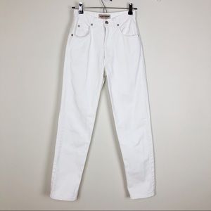 Vintage High Rise White Mom Jeans